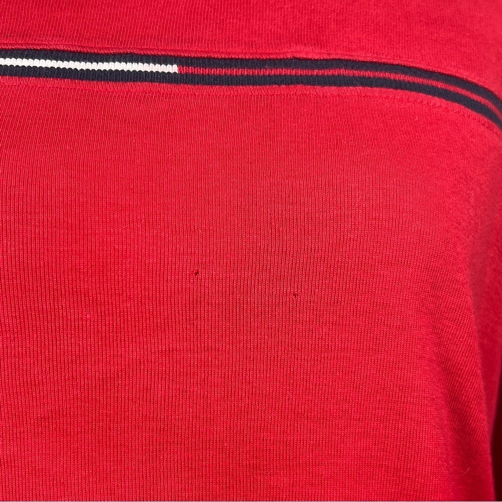 Vintage Y2K Tommy Hilfiger Jeans Red Long Sleeve Women's Tee, Size Medium - Picture 10 of 10